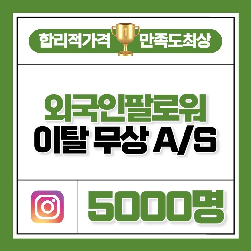 외국인 팔로워 5,000명