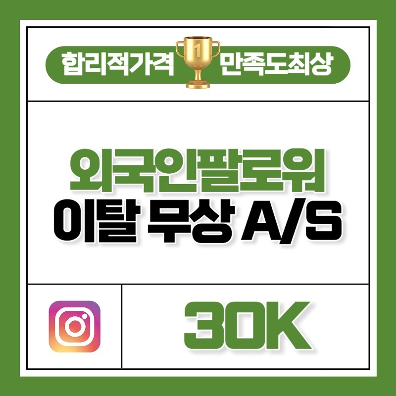 외국인 팔로워 30,000명